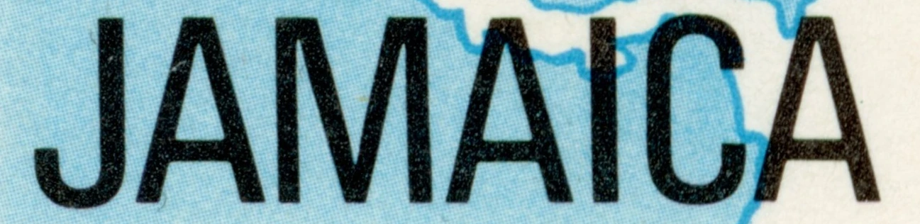 “JAMAICA”, set in Helvetica Condensed