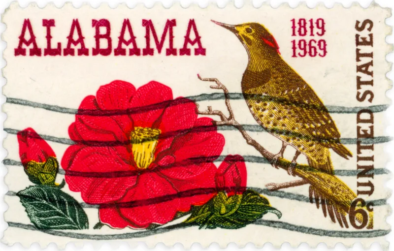 Alabama Statehood Bird and Flower · United States 1969 · postage stamp