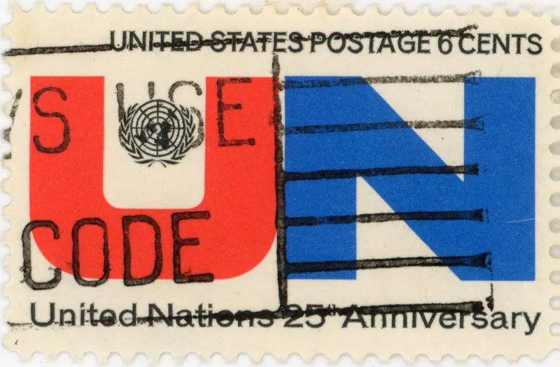 United Nations 25th Anniversary · United States 1970 · postage stamp, designed by Arnold Copeland